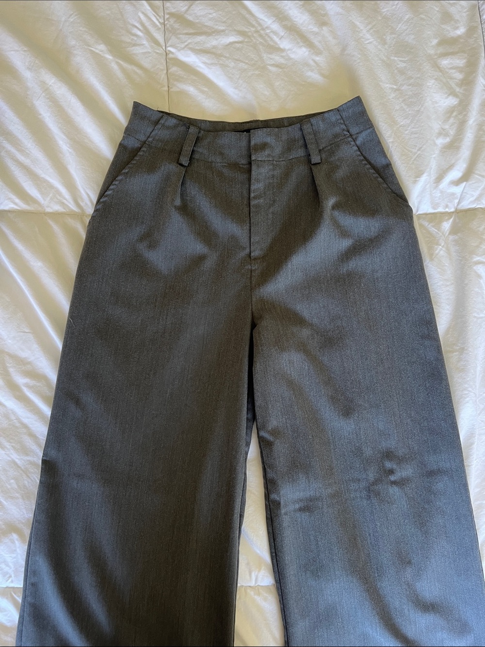 emory park Women's Wide-Leg Dress Pants in Charcoal